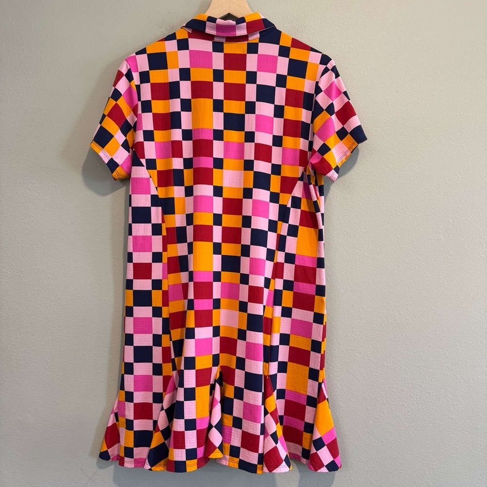 Ibkul Womens Annalise Short Sleeve Godet Golf Dress UPF 50 Sporty XL - Picture 3 of 8